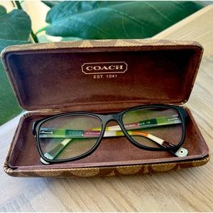 Coach Black HC 6013 Julayne Eyeglass frames 53-16-135 with case.